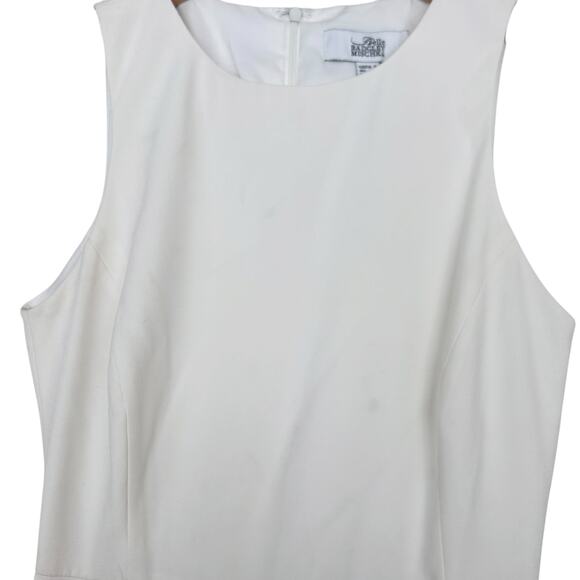 Belle Badgley Mischka White Tiered Dress Sz 2 - Picture 2 of 8